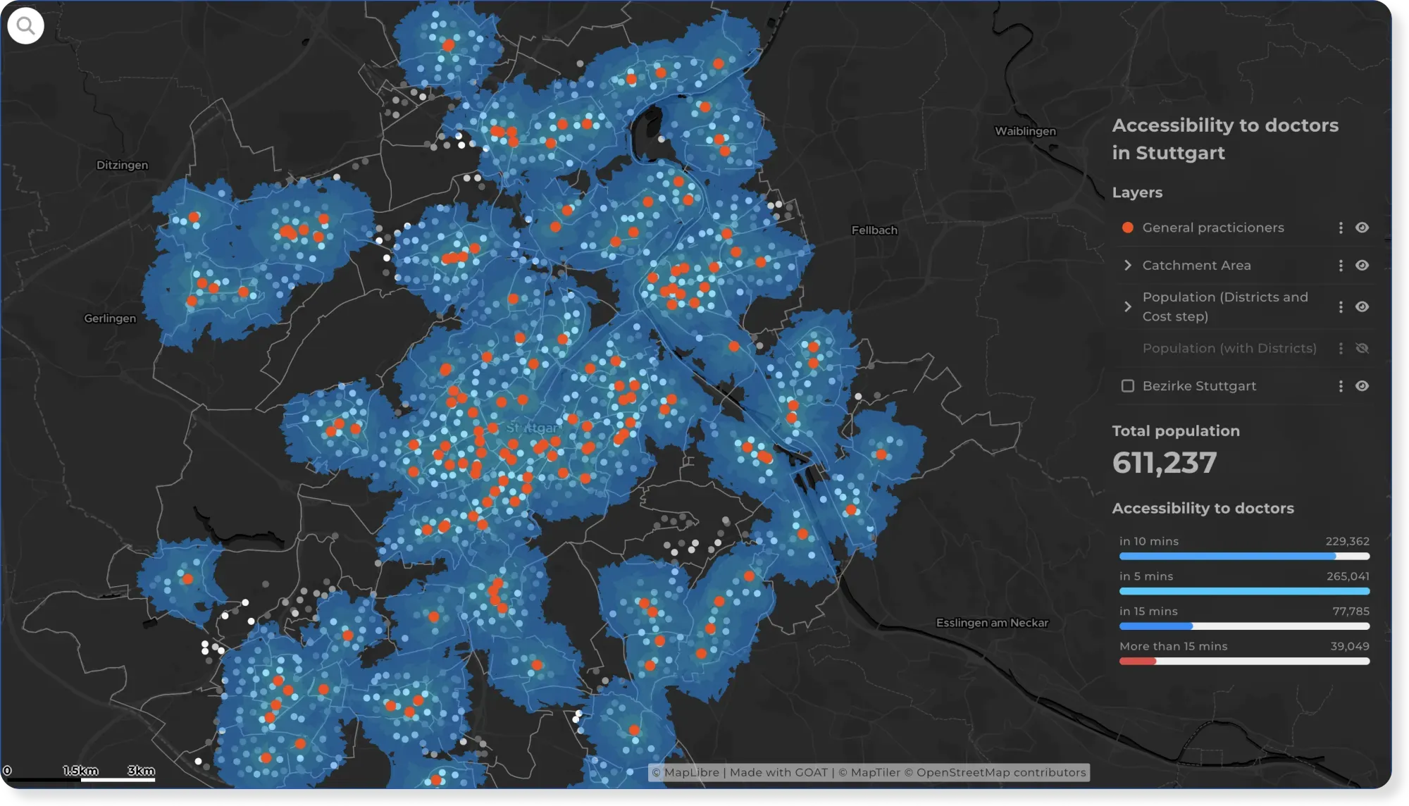 How Easily Can Stuttgart Residents Reach a Doctor?