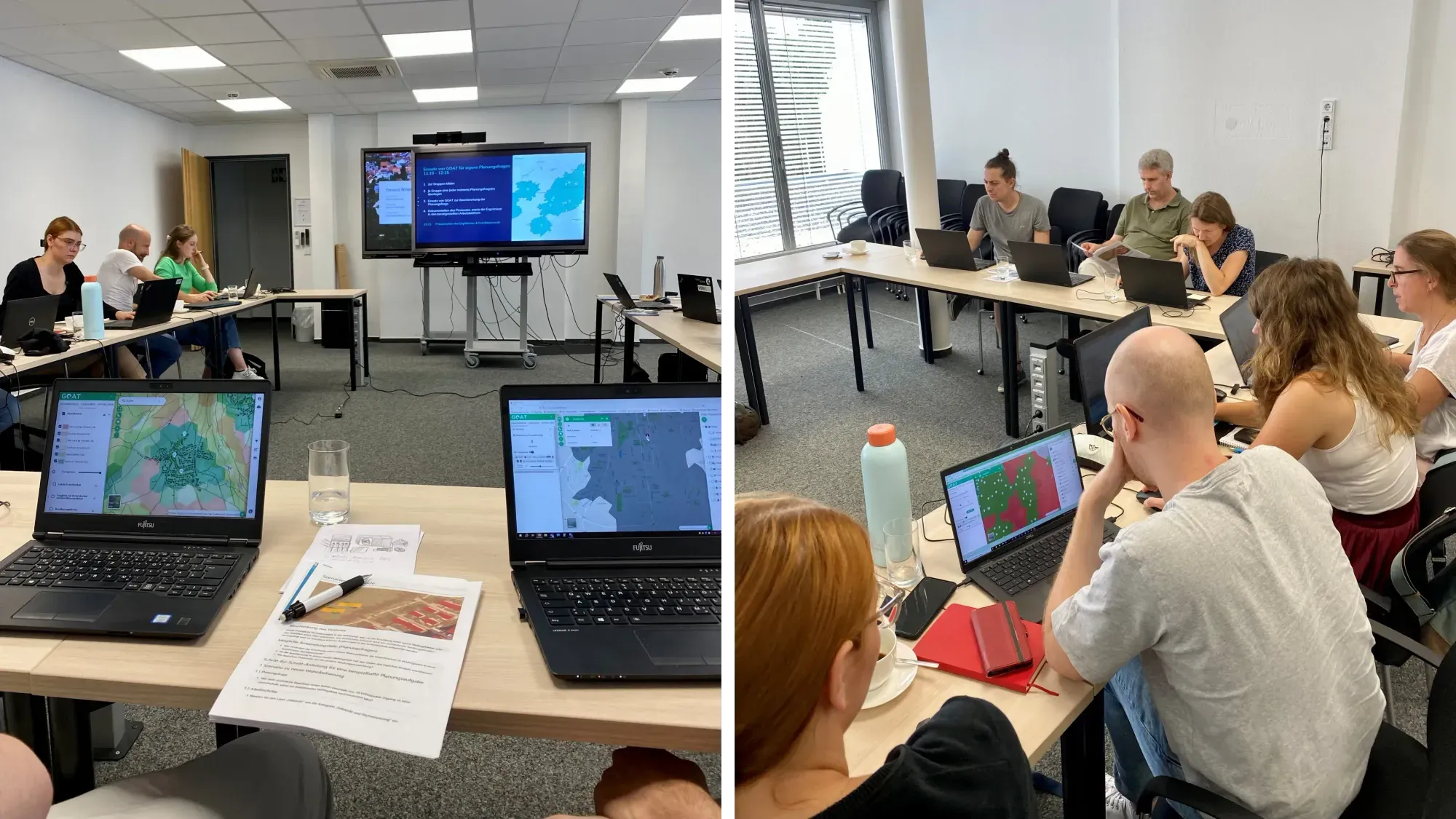 Images from the workshop as participants are using
GOAT